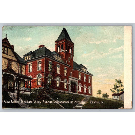 Easton PA Pennsylvania Alsa Packer Institute Divided Back Postcard Platt O Werst