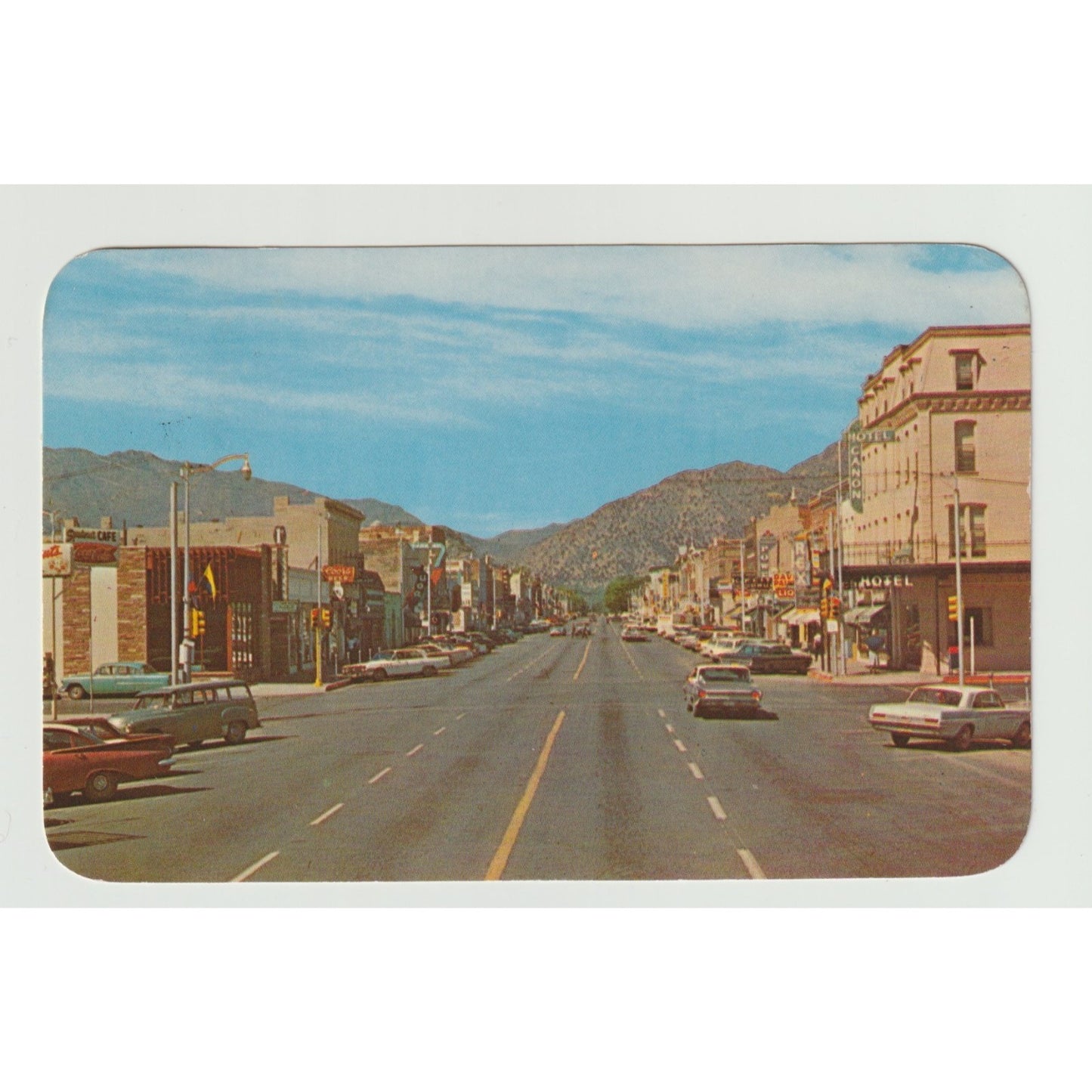 Canon City CO Colorado Main Street Business District Looking West 1973 Postcard