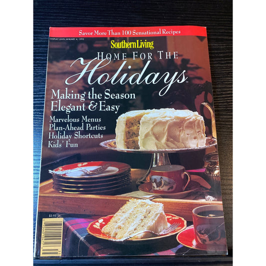 Southern Living Home For The Holidays Magazine 1993 Elegant Recipes Decor