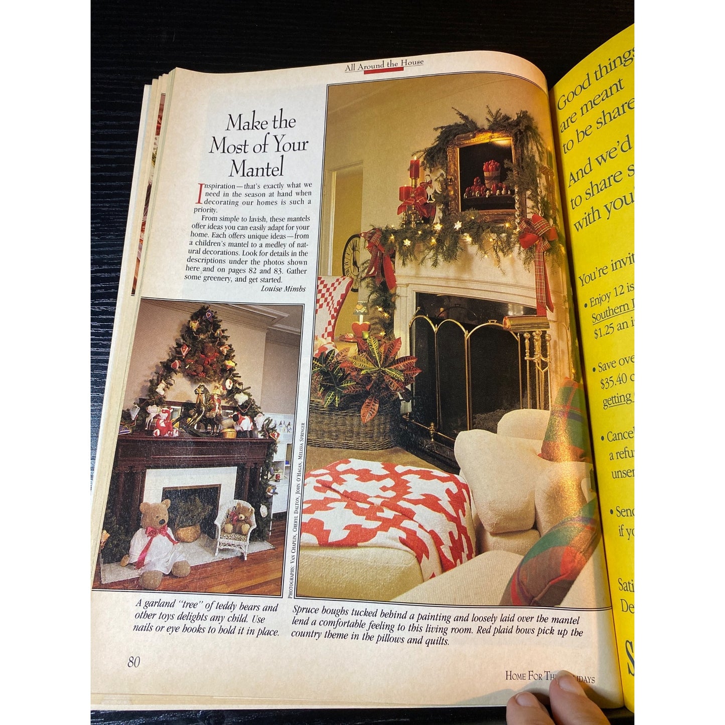 Southern Living Home For The Holidays Magazine 1993 Elegant Recipes Decor