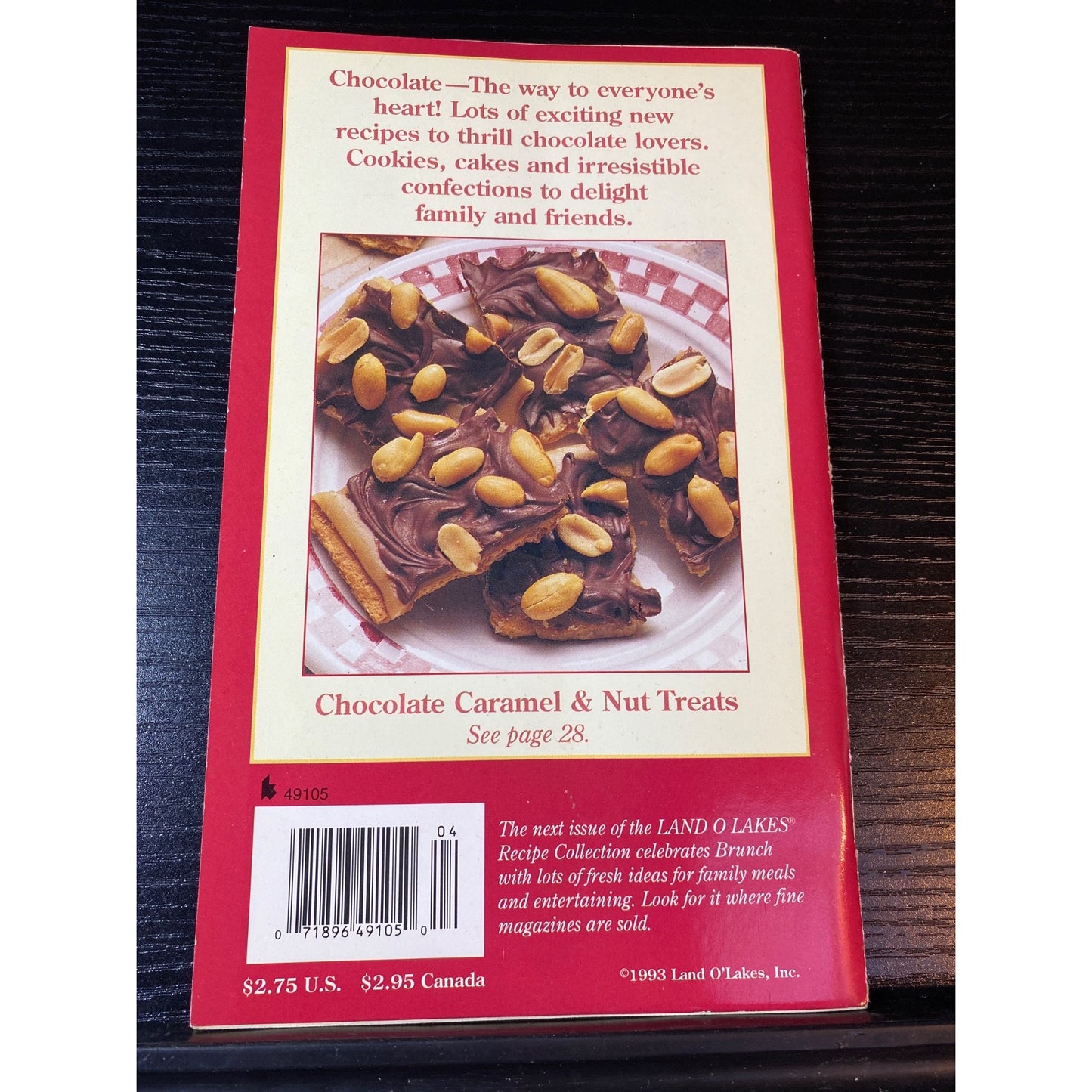 Land O Lakes Cookbook Booklet Chocolate! Elegant & Easy Cookies Pies Cheesecakes
