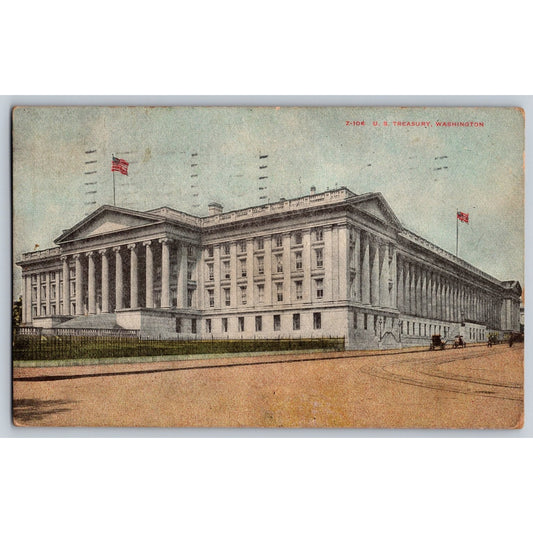 Washington DC US Treasury 1910 Divided Back Postcard Used B.S. Reynolds