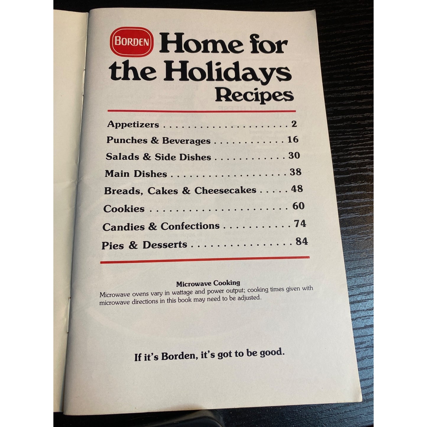 Borden Favorite Recipes No. 14 Home For The Holidays 1986 Cookbook Booklet