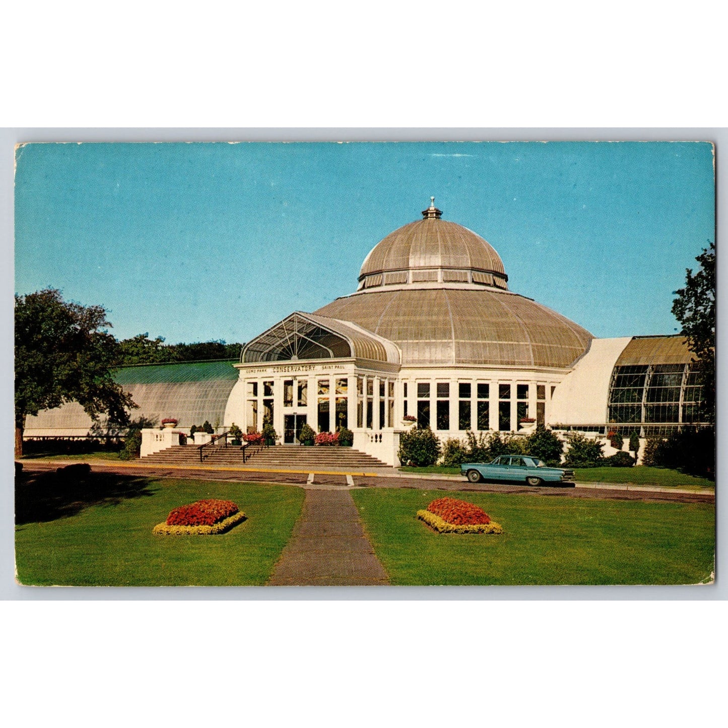 Saint Paul MN Minnesota Como Park Conservatory 1960s Chrome Postcard Unused