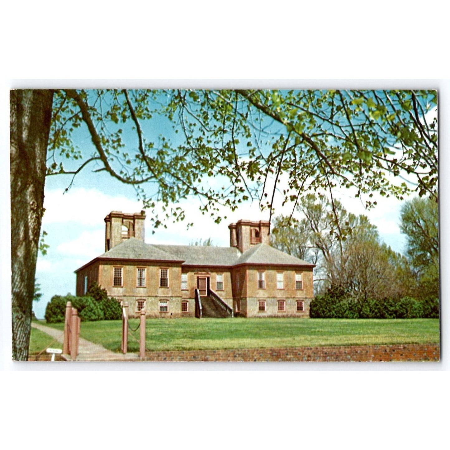 Stratford VA Virginia Stratford Hall Robert E. Lee Birthplace Postcard Chrome