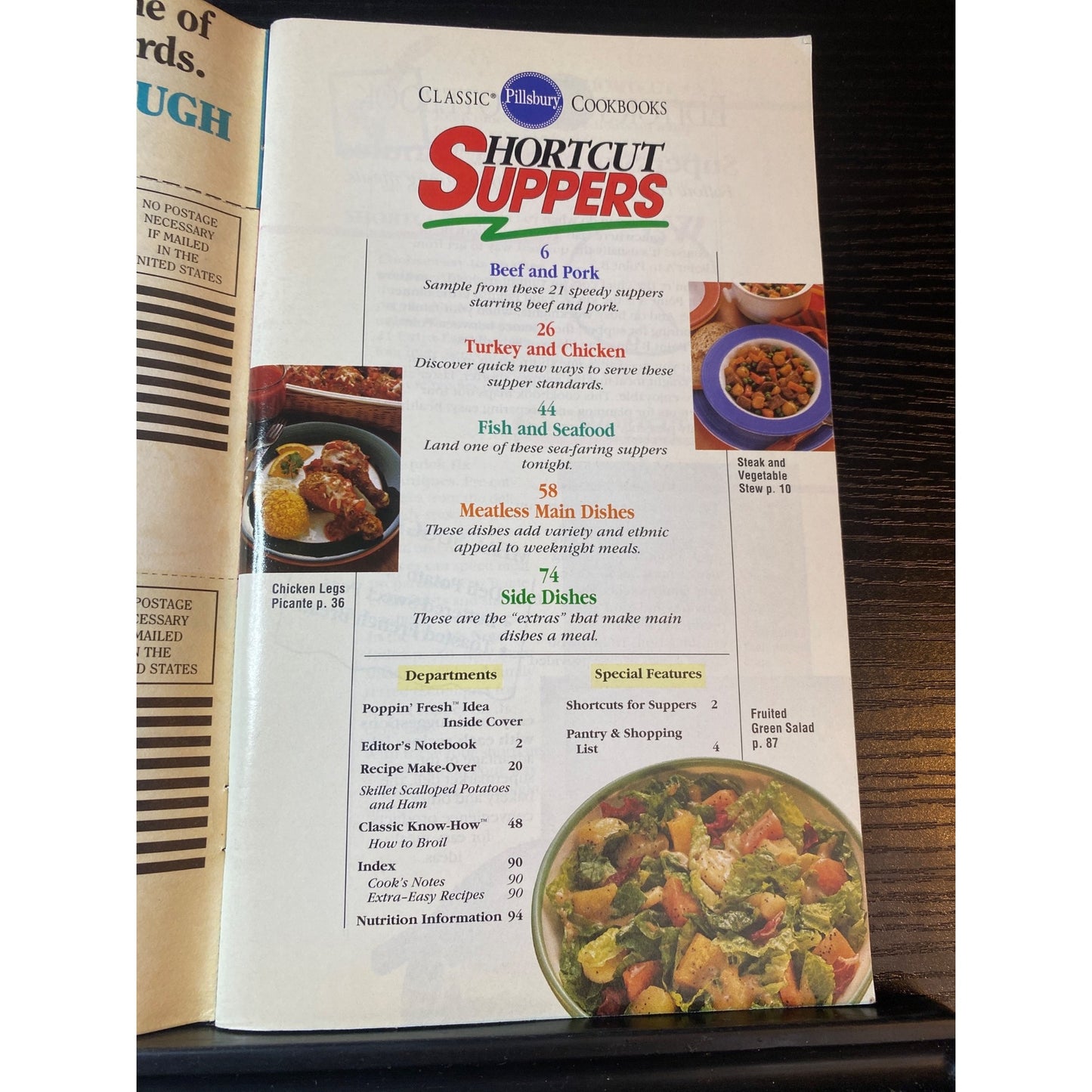 Classic Pillsbury Cookbook Booklet Shortcut Suppers February 1995