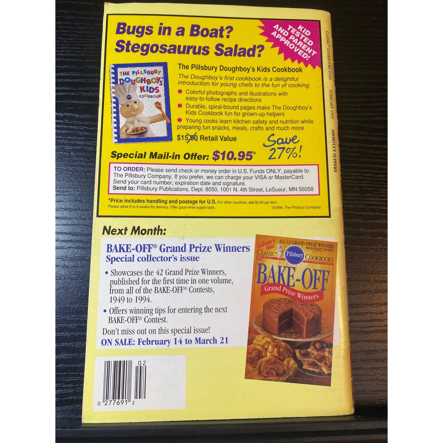 Classic Pillsbury Cookbook Booklet Shortcut Suppers February 1995