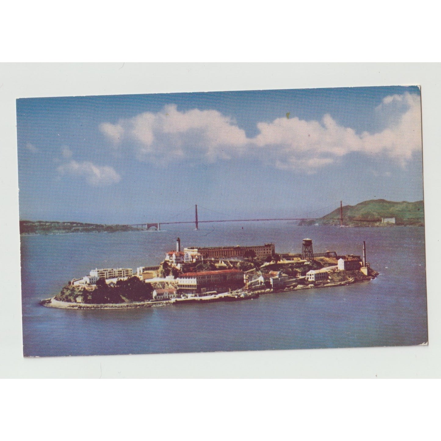 San Francisco CA California Alcatraz Island Golden Gate Aerial View Postcard