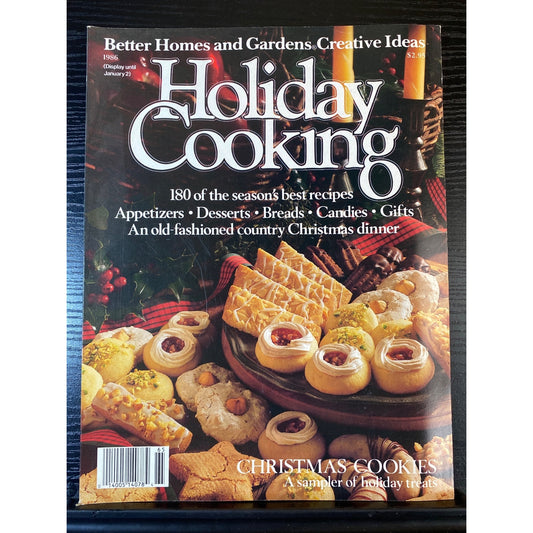 Better Homes & Gardens Holiday Cooking 1986 Magazine Festive Recipes Desserts Breads
