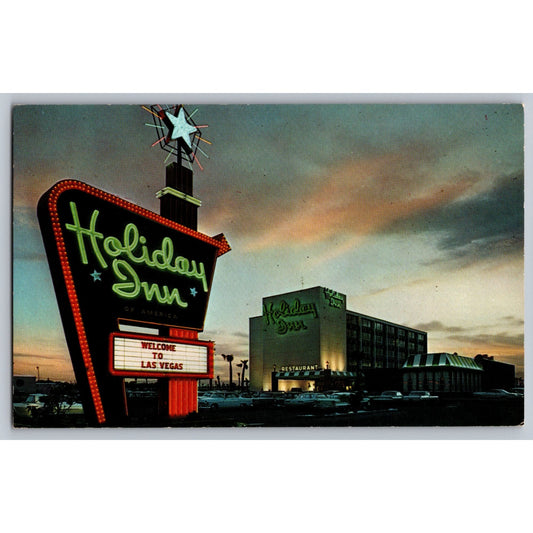 Las Vegas NV Nevada Holiday Inn Chrome Postcard Unused Curt Teich