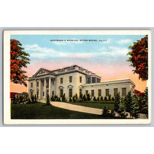 Baton Rouge LA Louisiana Governors Mansion White Border Postcard Bookshop News
