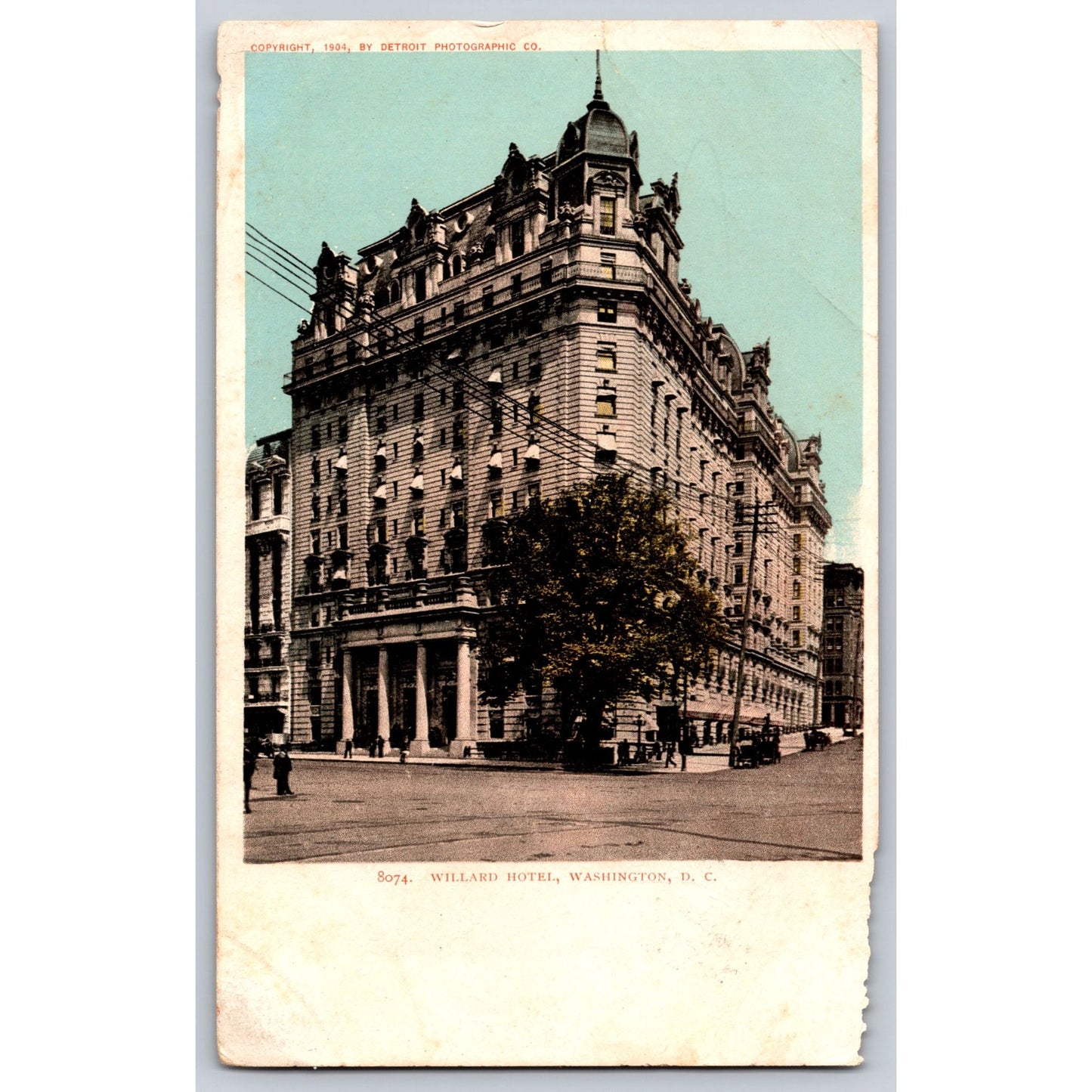 DC Washington Willard Hotel Undivided Back Postcard Detroit Photographic Co 1905