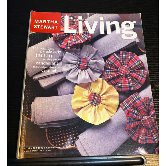 Martha Stewart Living Magazine November 1998 Thanksgiving Recipes & Decor Ideas