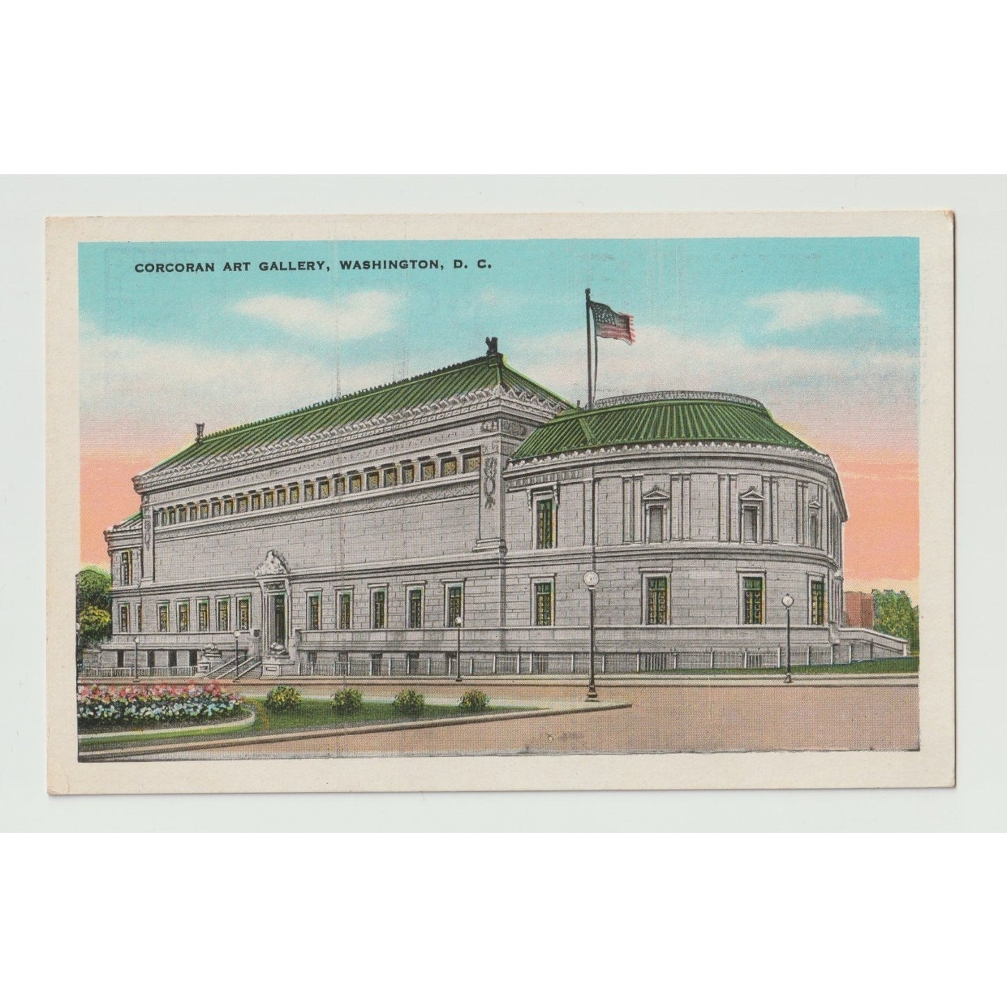Washington DC Corcoran Art Gallery Postcard 1920s White Border Postcard Unused