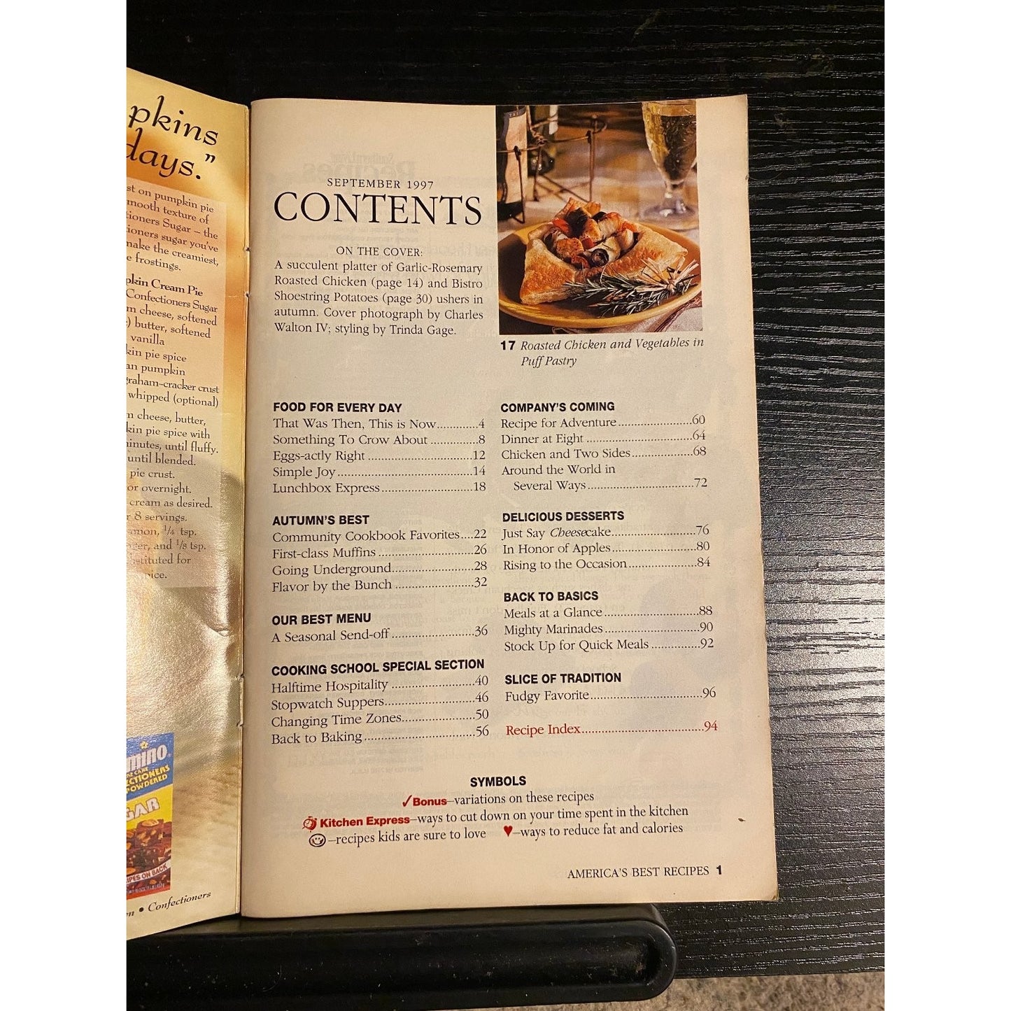 Southern Living Cookbook Booklet Recipes Sep 1997 Chicken Casual to Company Cook