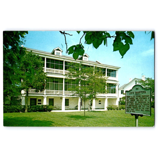 Fort Monroe VA Virginia Lee's Quarters Chrome Postcard Walter H. Miller