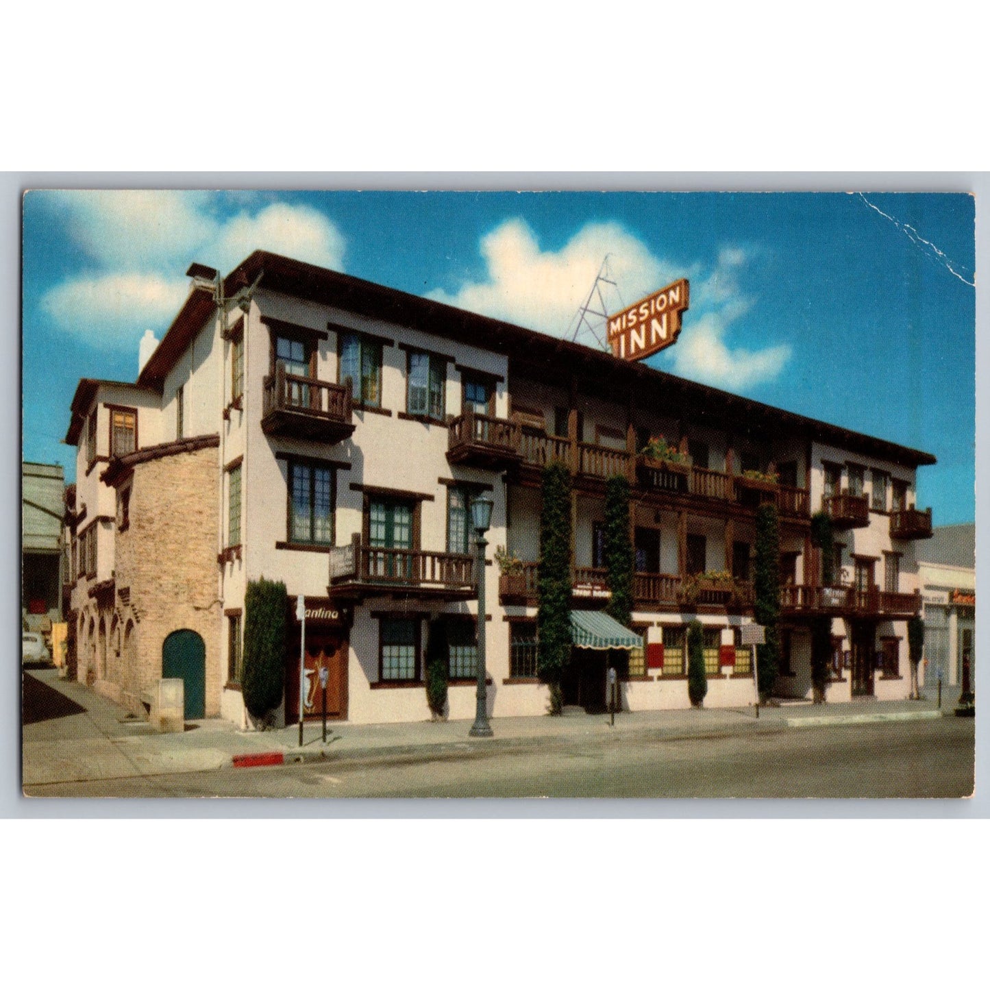 Monterey CA California Mission Inn Chrome Postcard Unused