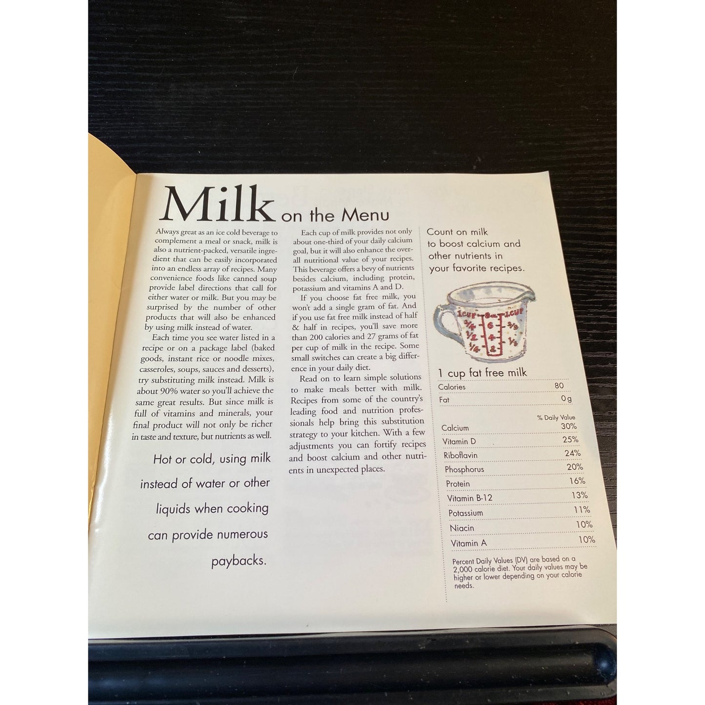 MilkPEP National Dairy Council Make It Better With Milk Cookbook Booklet 1998
