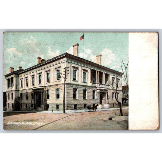 Kansas City MO Missouri Public Library 1910 Divided Back Postcard Hugh Leighton