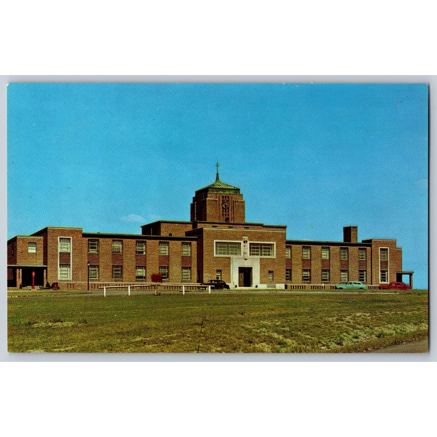 Syracuse NY New York Le Moyne College Jesuit School Chrome Postcard Kodachrome