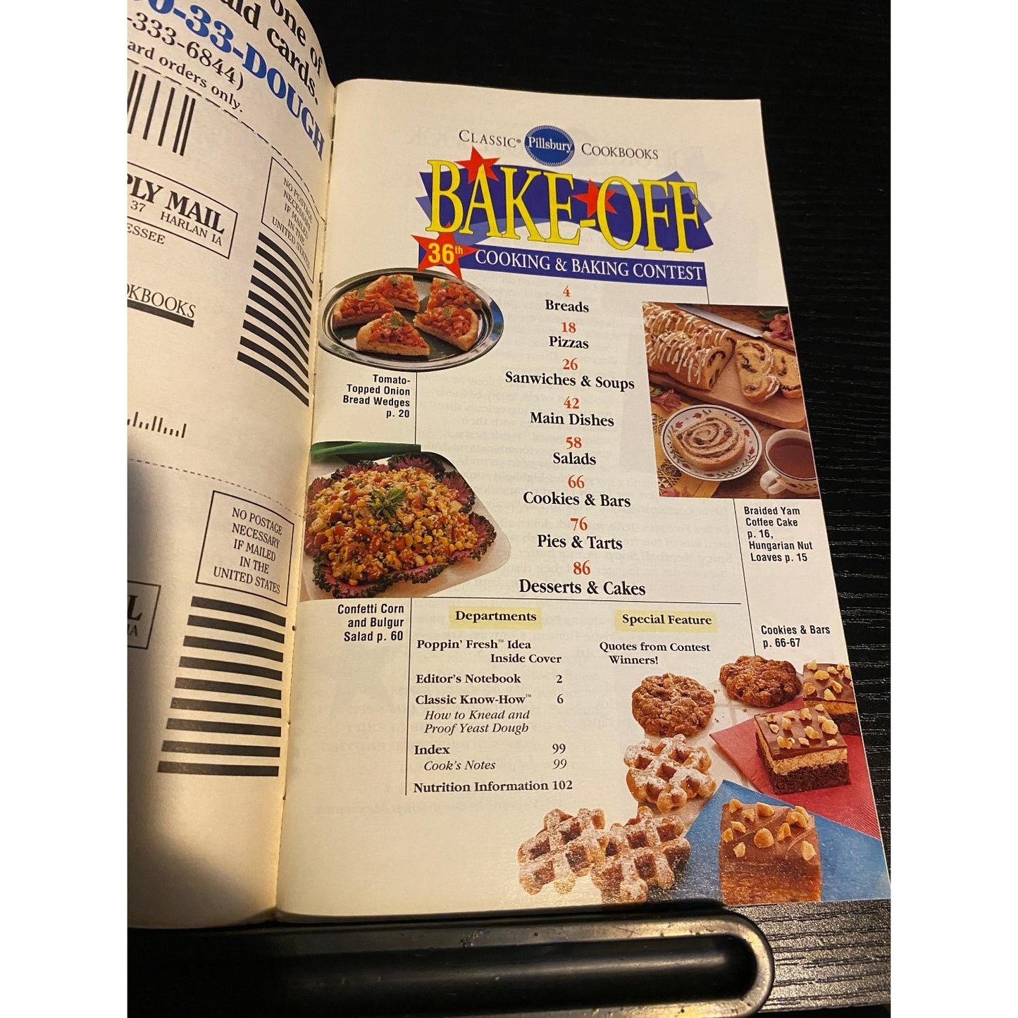 Pillsbury Classic Cookbook Booklet 1994 Bake-Off 36th Contest Edition