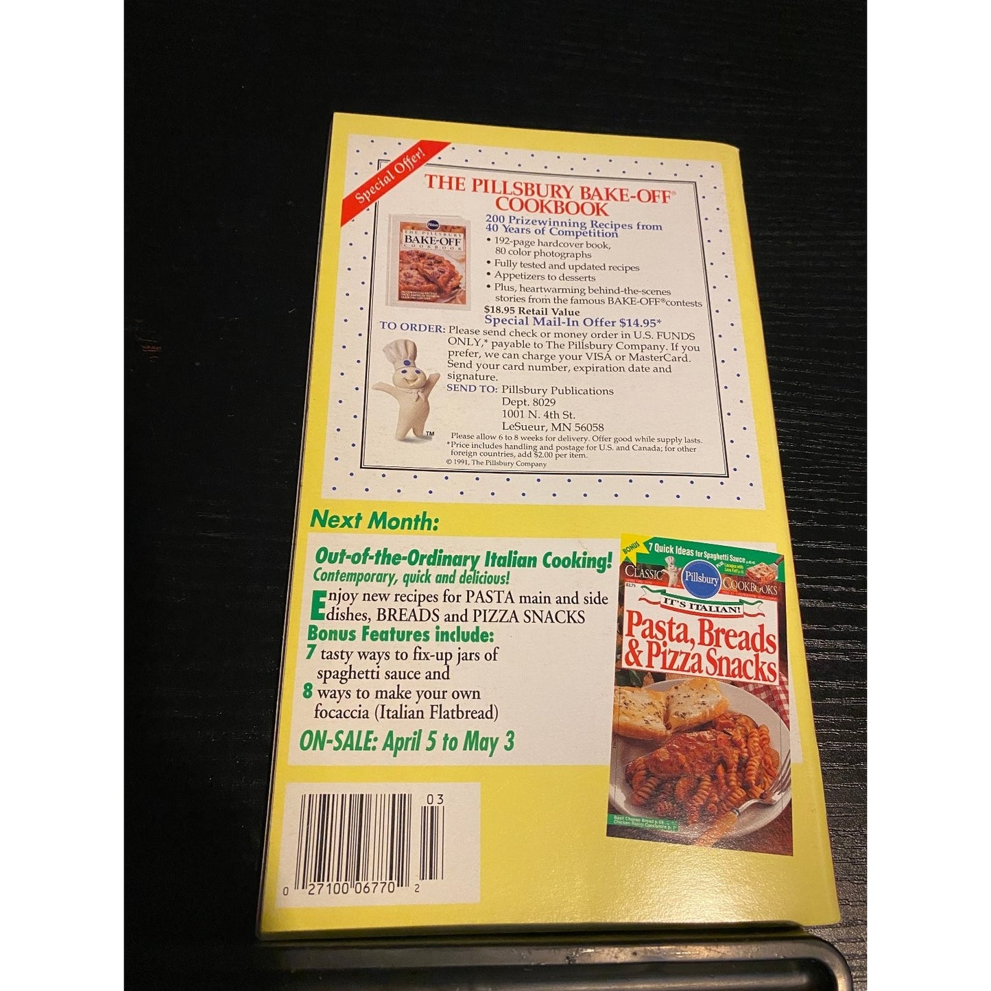 Pillsbury Classic Cookbook Booklet 1994 Bake-Off 36th Contest Edition
