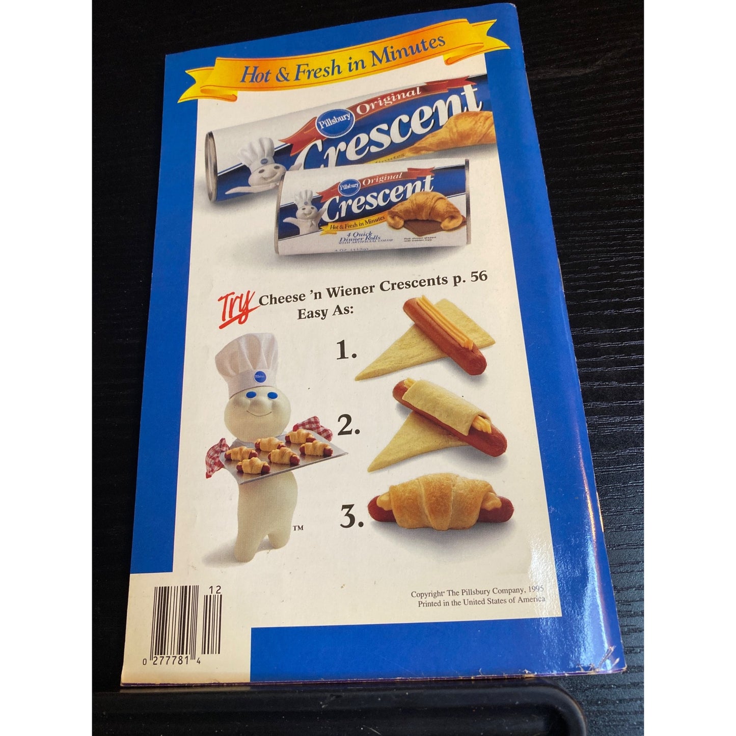 Pillsbury Creative Crescents Recipe Booket 1995 Appetizers Main Dishes Desserts