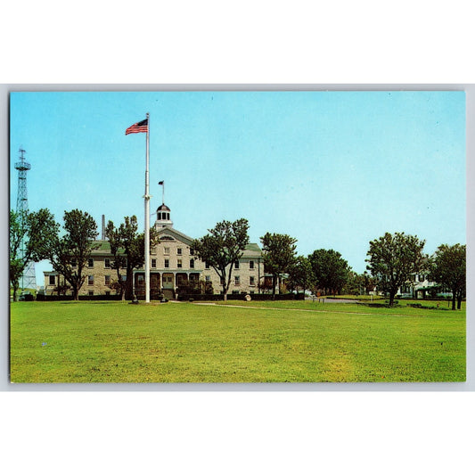 Newport RI Rhode Island US Naval Station Base Headquarters Chrome Postcard Yankee
