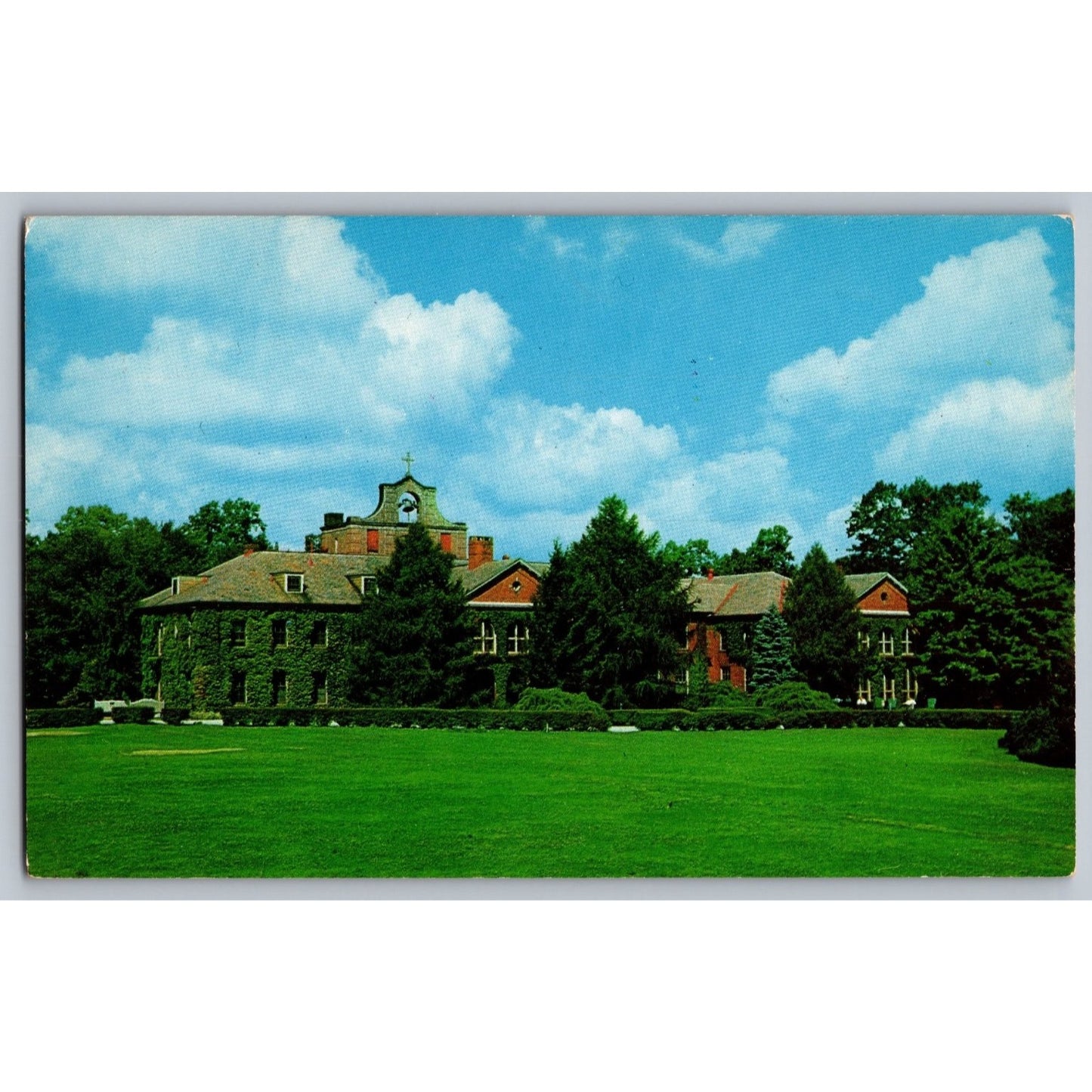 Gibsonia PA Pennsylvania St Barnabas Free Home Ivy Covered Building Postcard