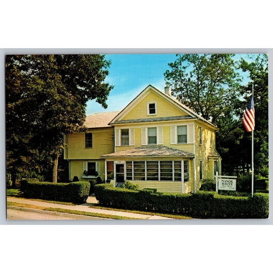 Huntington Station NY New York Manor Haven Rest Home Chrome Postcard Unused