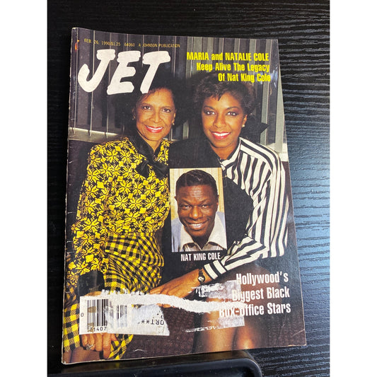 Jet Magazine Feb 26 1990 Maria, Natalie and Nat King Cole