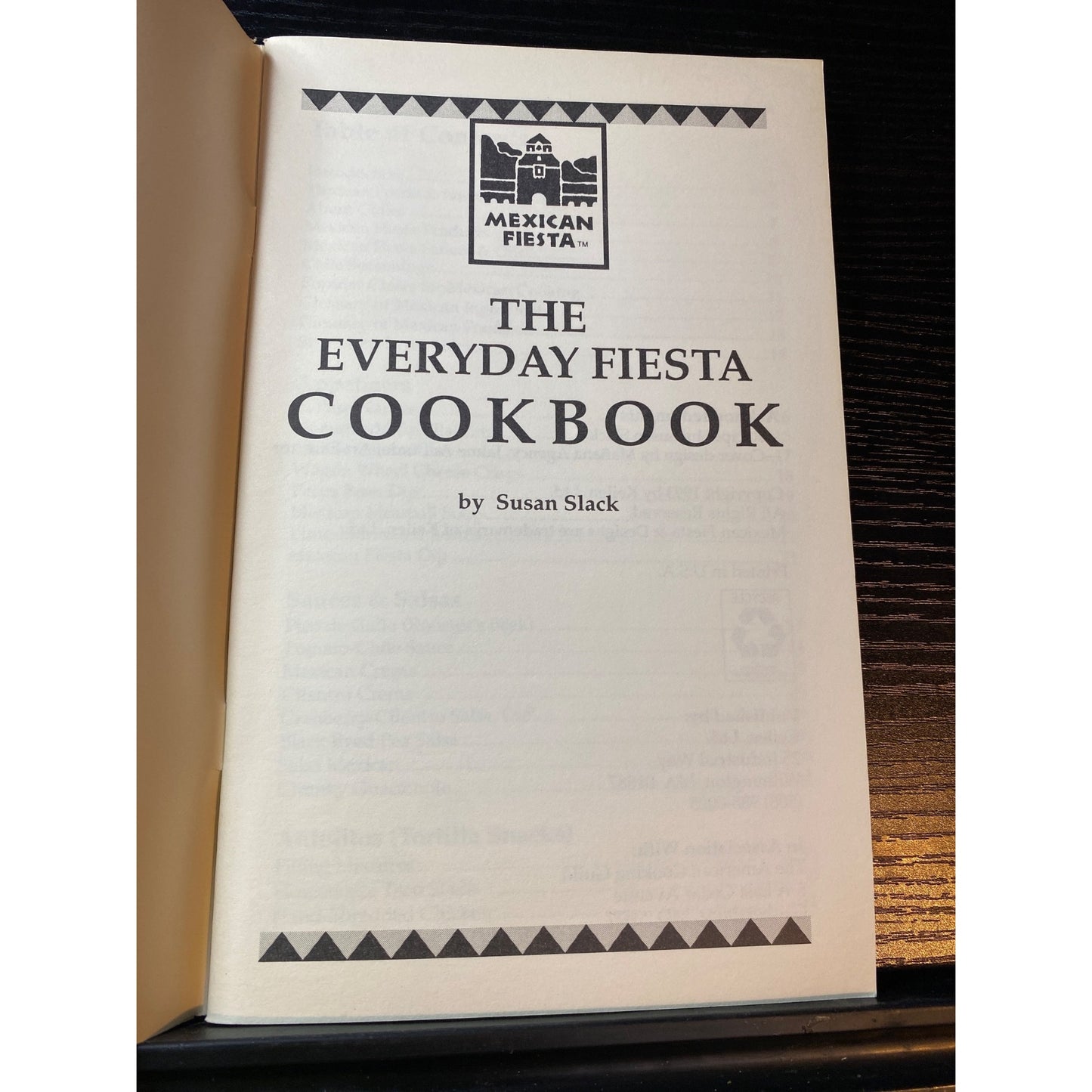 Mexican Fiesta Everyday Fiesta Recipes Cookbook Booklet Susan Slack 1993