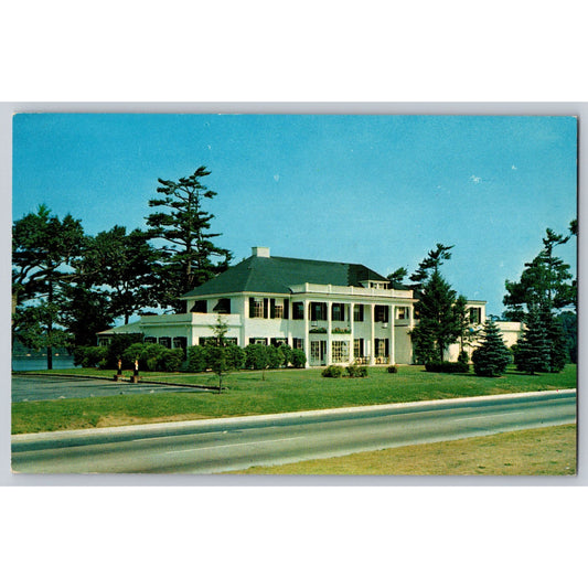 Lynnfield MA Massachusetts Towne Lyne House Sundry Lake Mansion Chrome Postcard
