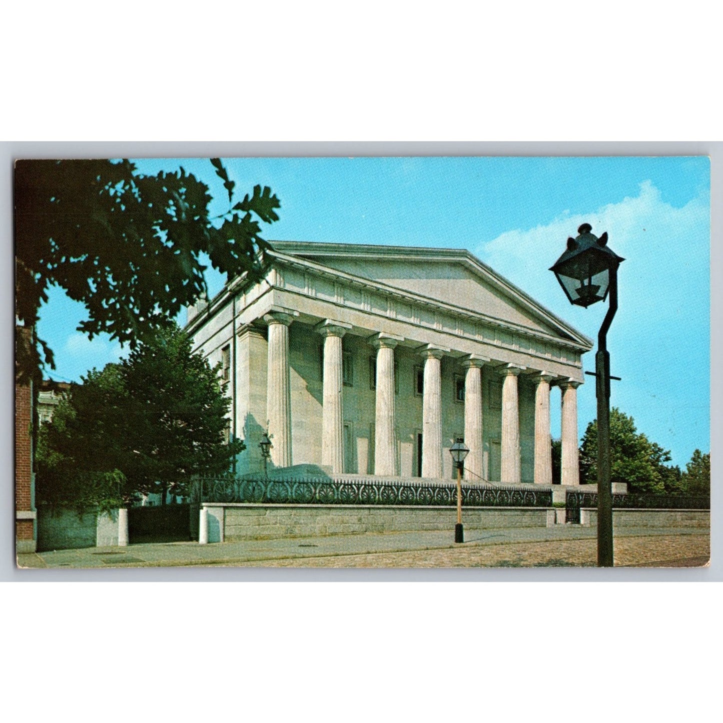 Philadelphia PA Second Bank of the United States Chrome Postcard Unused