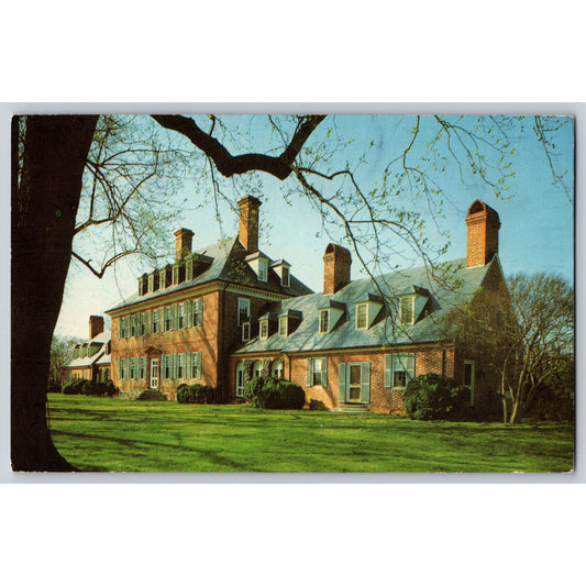 Williamsburg VA Virginia Carters Grove Plantation 1974 Chrome Postcard Unused