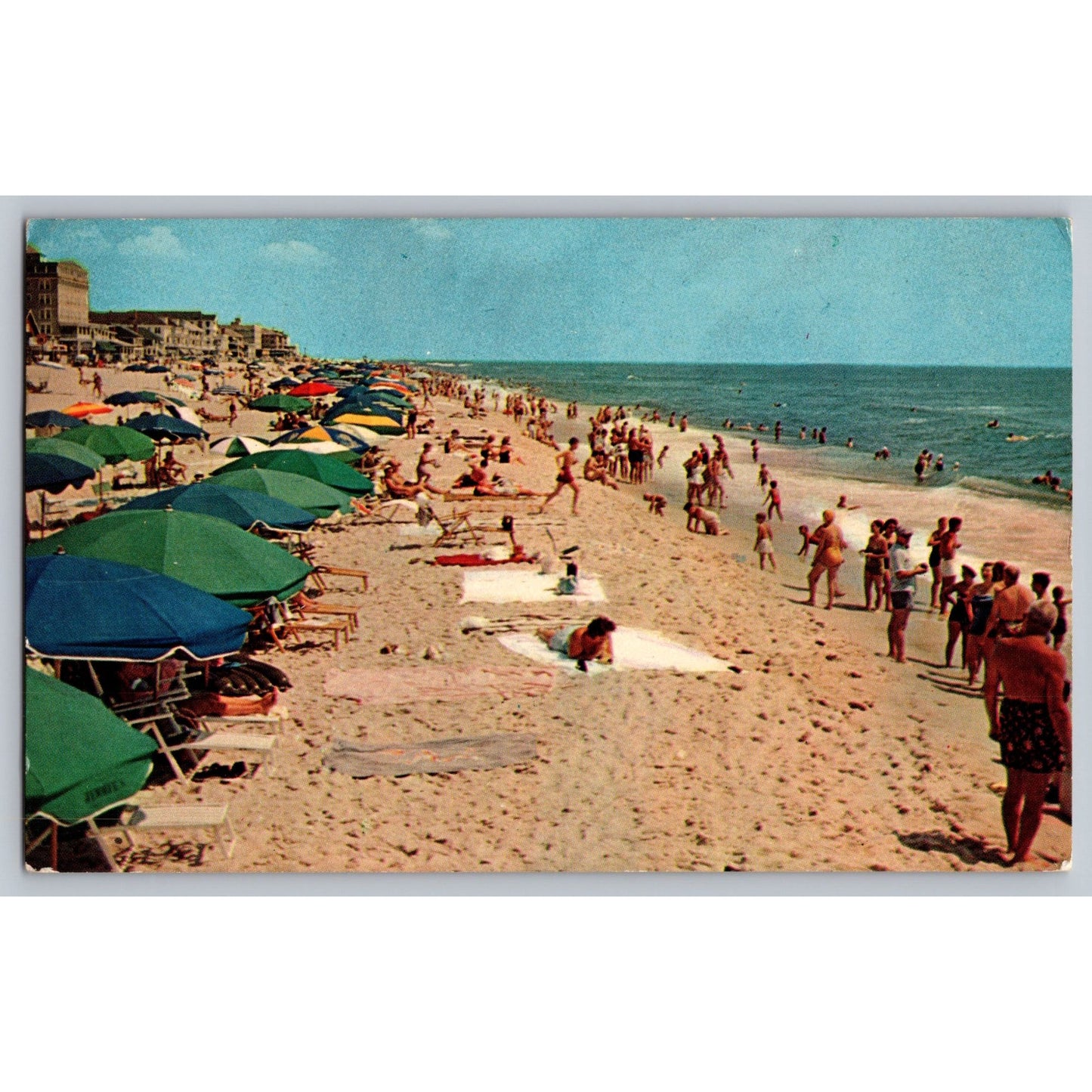 Ocean City MD Maryland Beach Scene Chrome Postcard 1960s Used