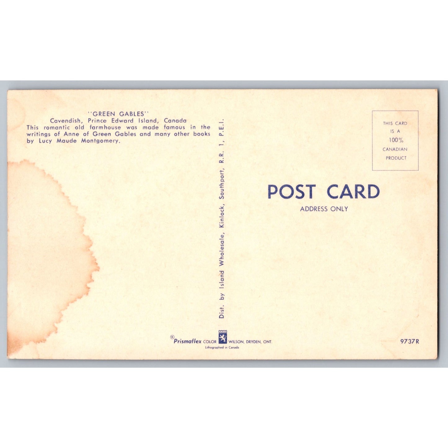 Cavendish PEI Canada Anne Of Green Gables 1970s Chrome Postcard Unused