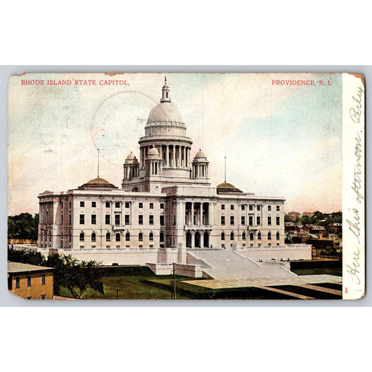 Providence RI Rhode Island State Capitol 1908 Undivided Back Postcard Used