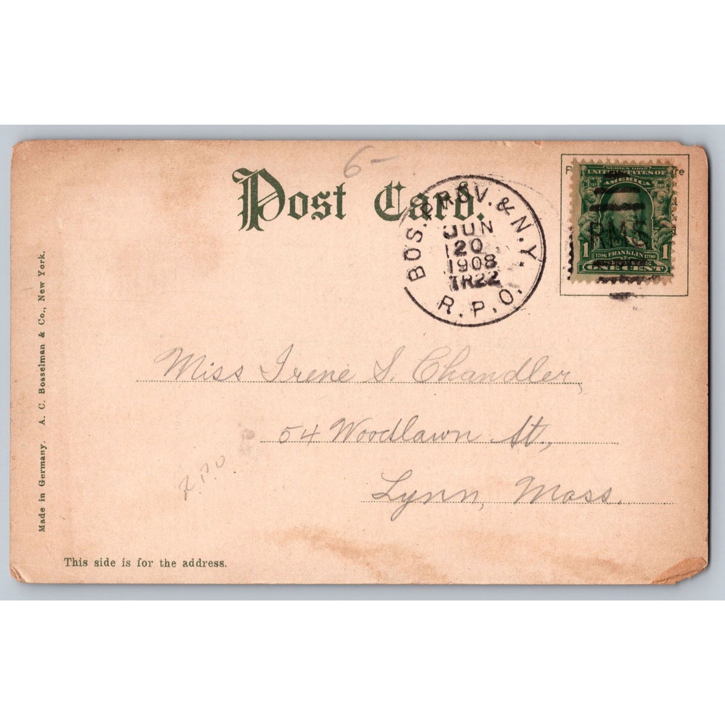 Providence RI Rhode Island State Capitol 1908 Undivided Back Postcard Used