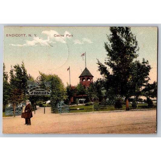 Endicott NY New York Casino Park 1908 Divided Back Postcard Used PCK Series