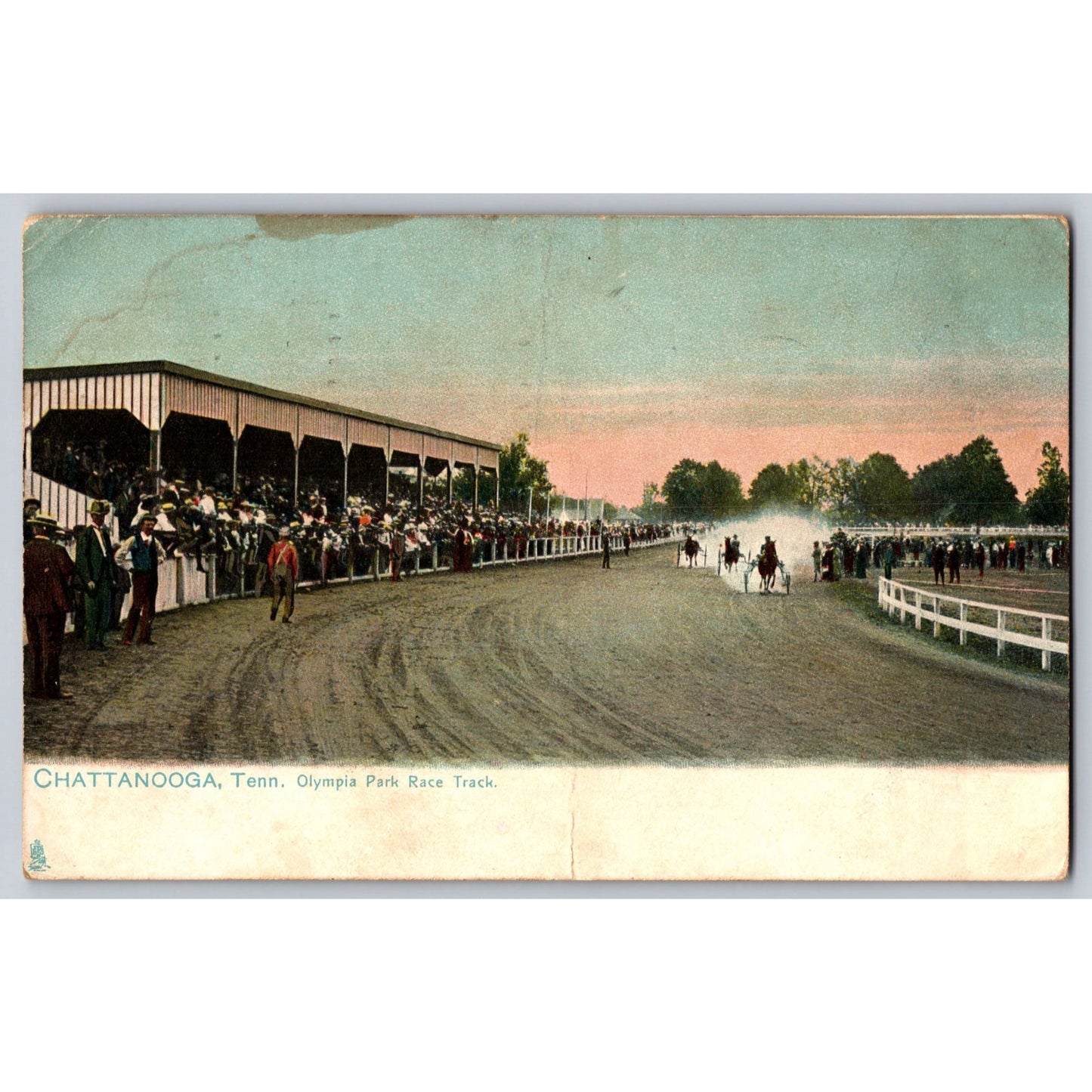 Chattanooga TN Tennessee Olympia Park Horse Racing 1909 Undivided Postcard Used