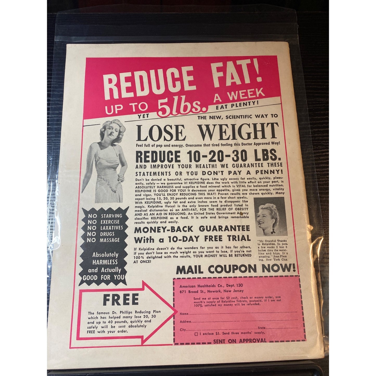 Glance Magazine July 1950 With Retro Weight Loss Ad