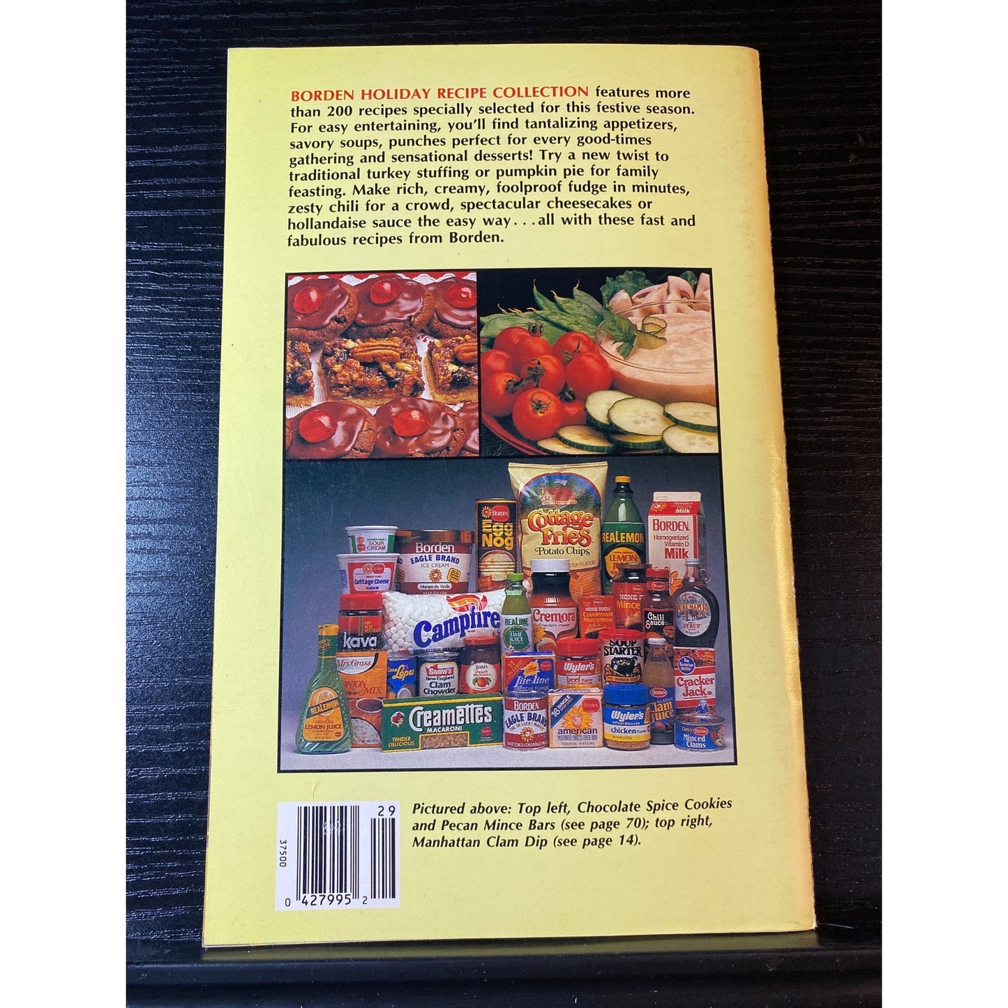 Borden Holiday Favorite Recipe Collection 1987 Appetizers Main Dishes Desserts
