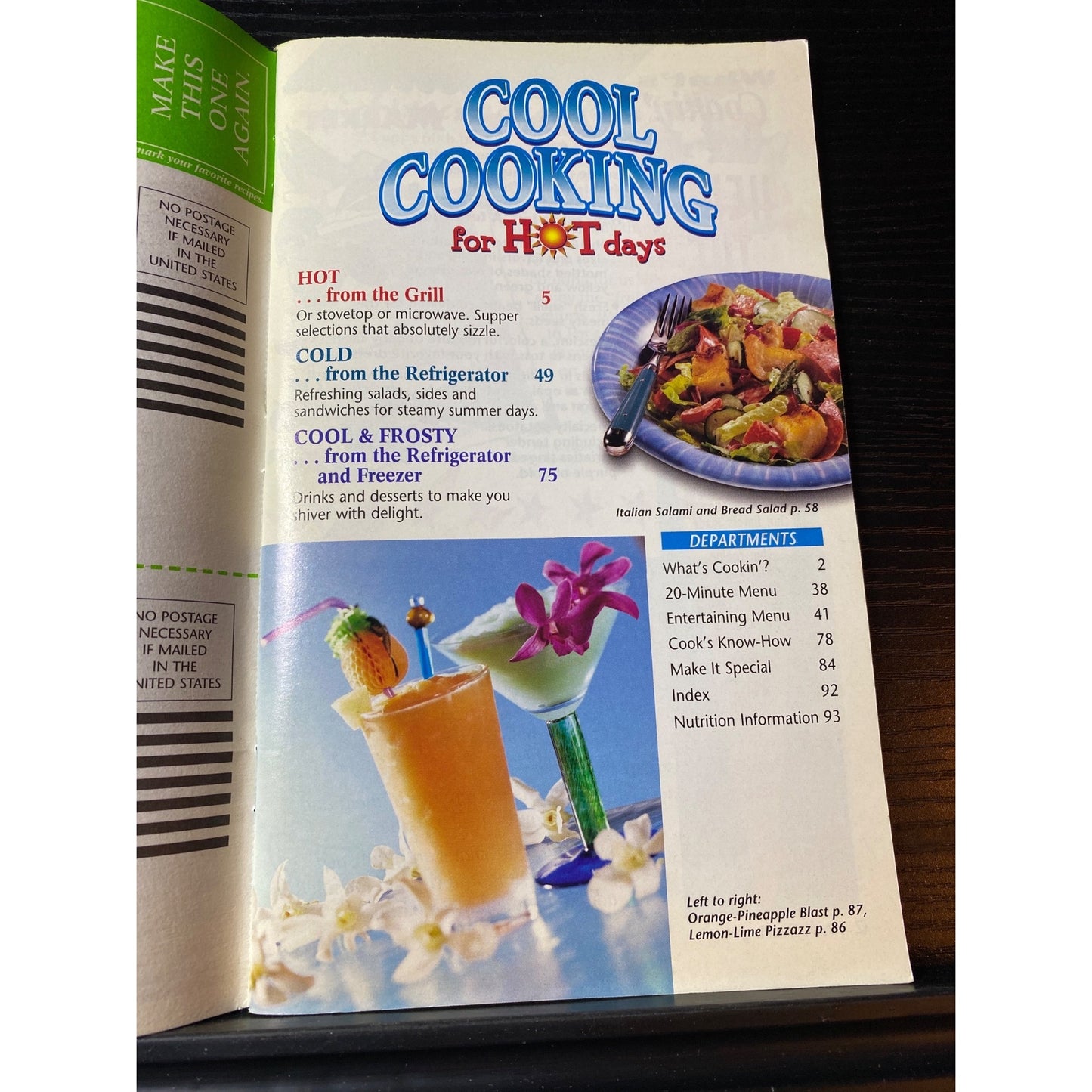 Pillsbury July 1997 Cool Cooking For Hot Days Cookbook Booklet