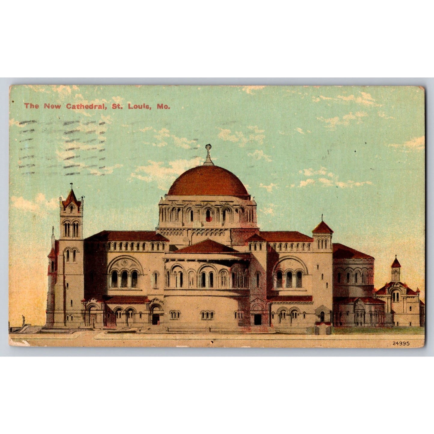 St Louis MO Missouri The New Cathedral 1913 Divided Back Postcard Used