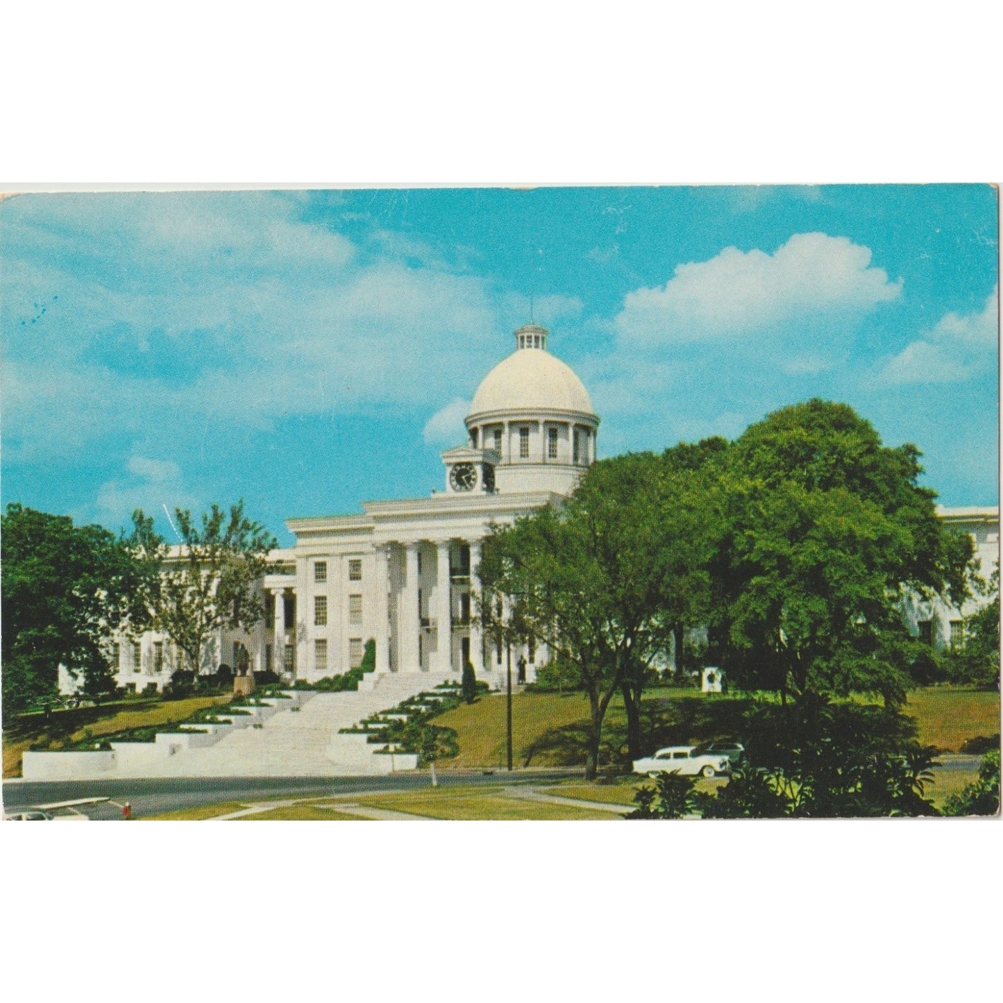 Montgomery AL Alabama State Capitol 1950s Chrome Postcard Unused