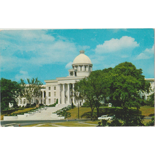 Montgomery AL Alabama State Capitol 1950s Chrome Postcard Unused