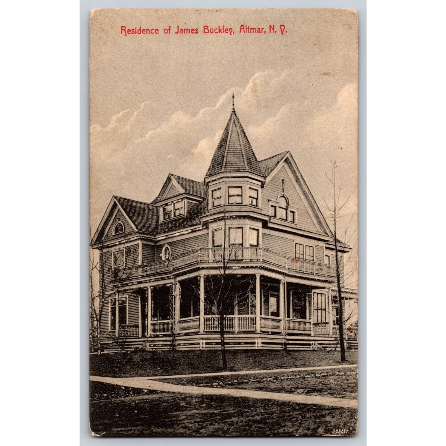 Altmar NY New York Residence James Buckley Early 1900s Divided Back Postcard