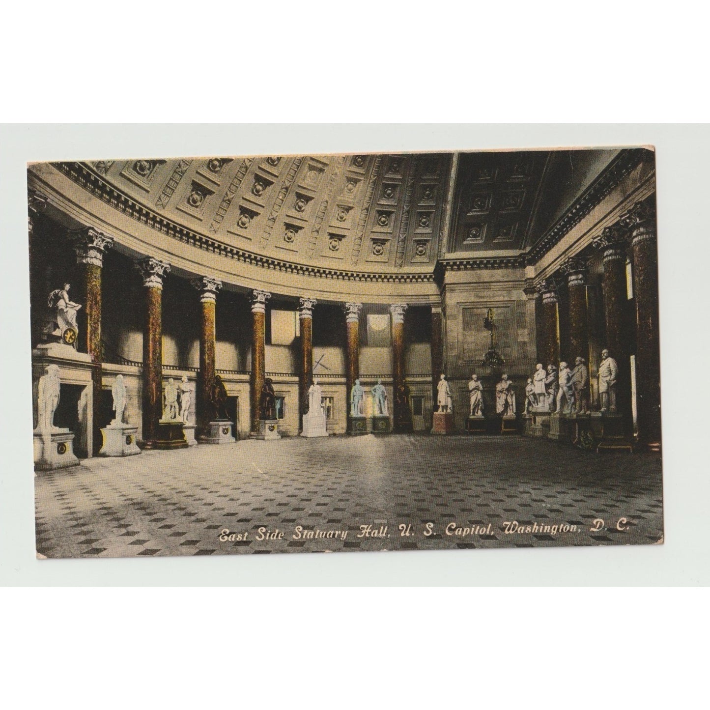 Washington DC East Side Statuary Hall US Capitol Early 1900s Postcard Unused