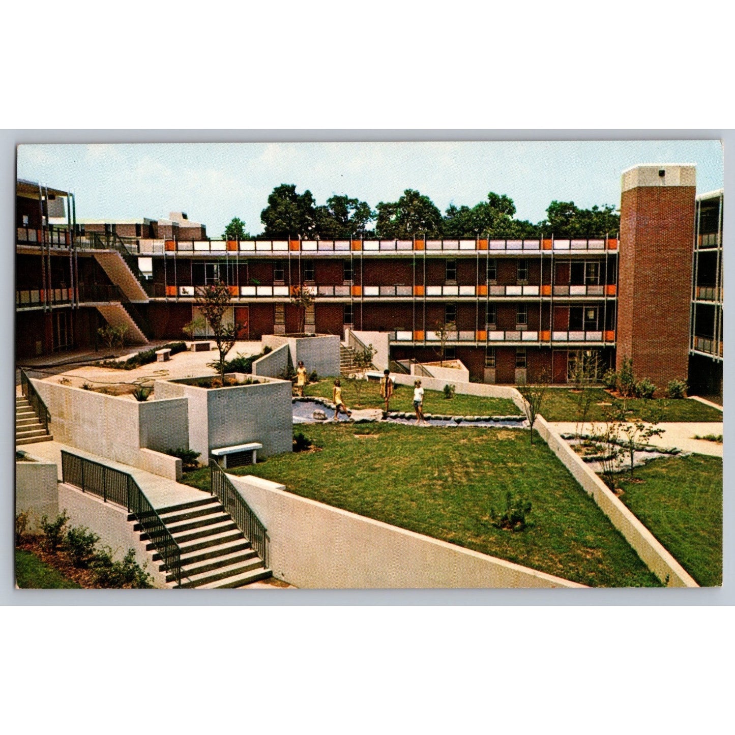 Knoxville TN Tennessee University of Tennessee Martin Atrium Dorms Postcard